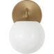 Nube 1 Light 7 inch Satin Brass Vanity Light Wall Light in Incandescent