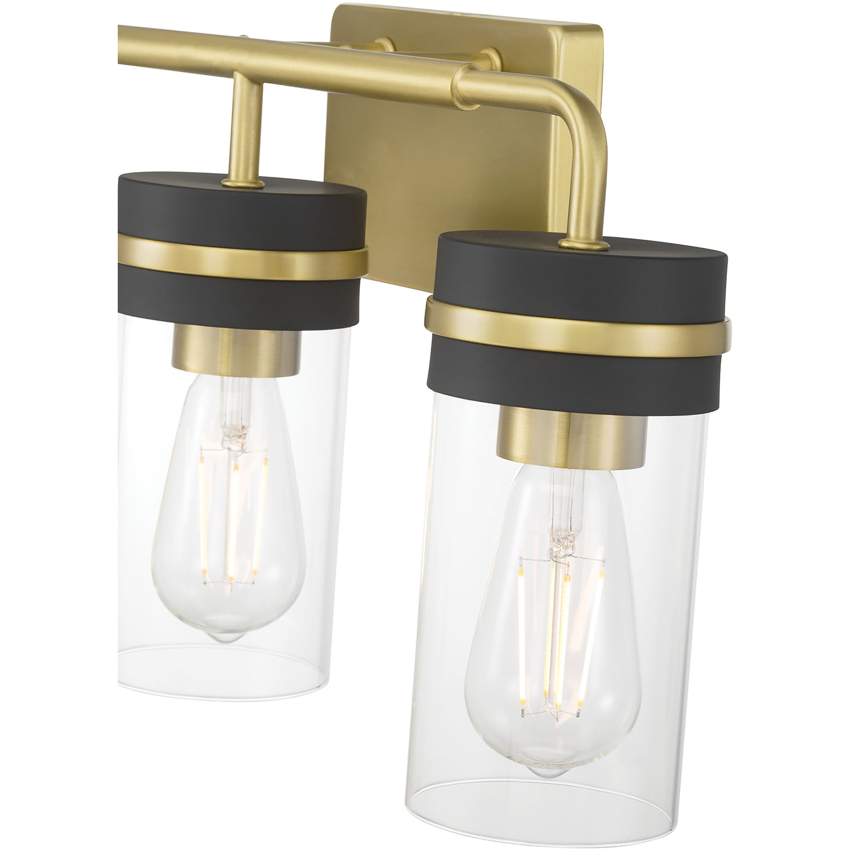 Marbridge 3 Light 20 inch Vintage Brass and Matte Black Bathroom Vanity Light Wall Light