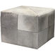 Leather and Hide 18 inch Grey Hide Ottoman