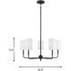 Foxdale 5 Light 26 inch Midnight Black Chandelier Ceiling Light