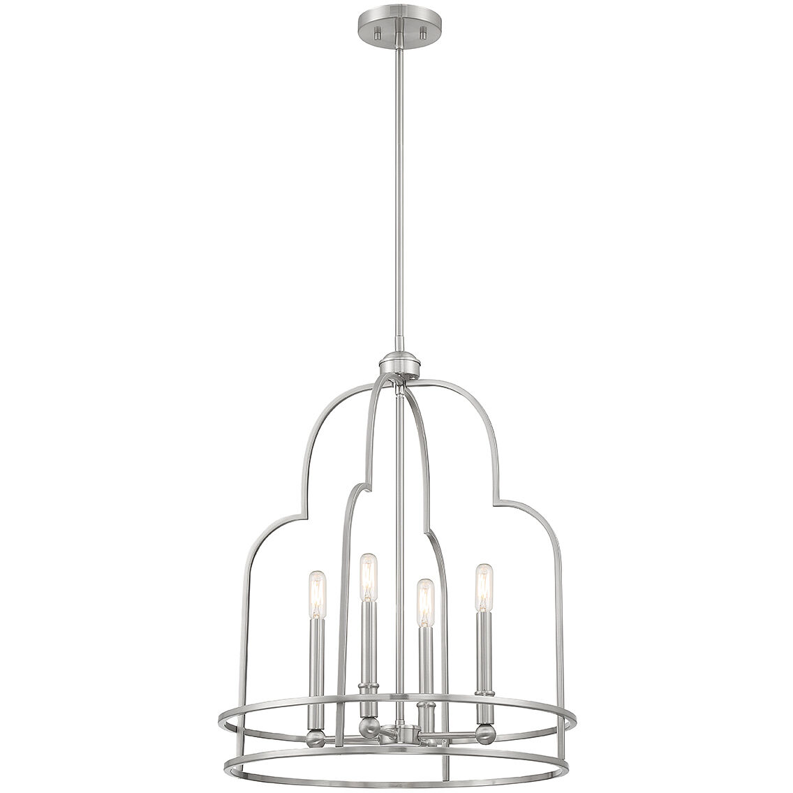 Diplomat 4 Light 20 inch Satin Nickel Pendant Ceiling Light