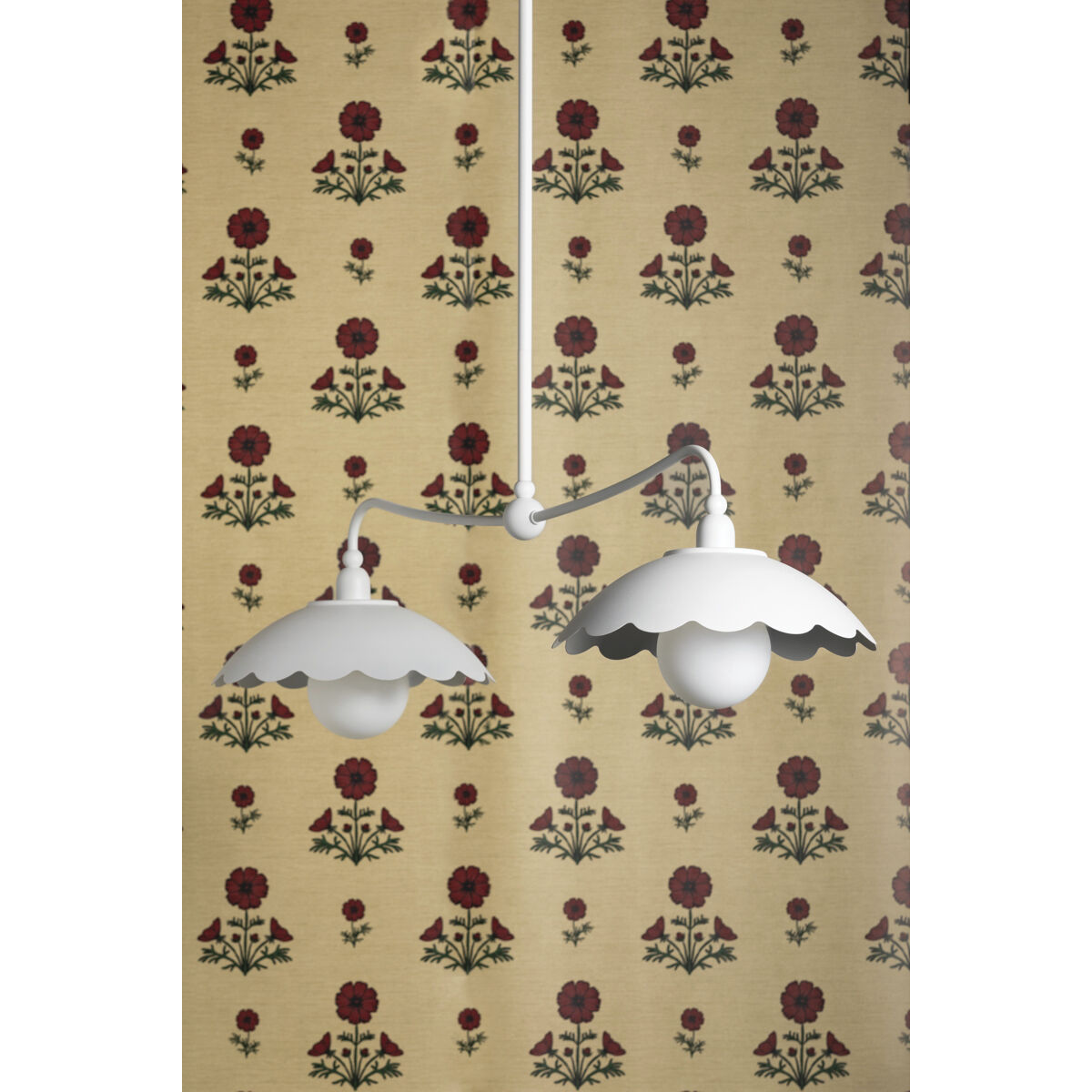 Yael 2 Light 45 inch Textured White Linear Ceiling Light