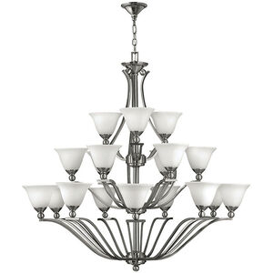 Bolla LED 48 inch Brushed Nickel Indoor Chandelier Ceiling Light in Etched Opal