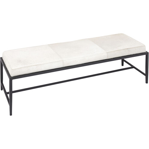 Canyon Dark Bronze and Ivory Bench, Long
