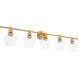 Gene 5 Light 47 inch Brass Wall sconce Wall Light