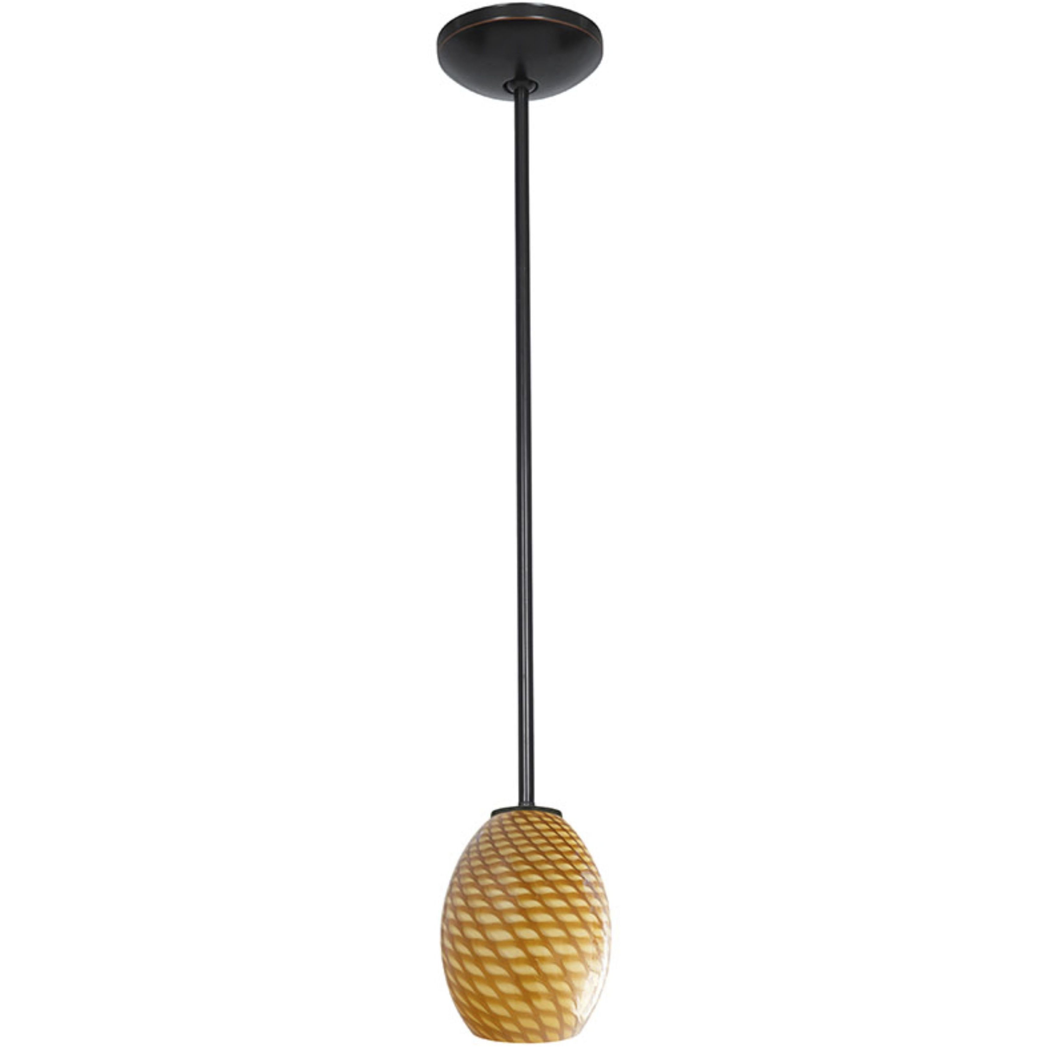 Brandy FireBird 1 Light 6 inch Oil Rubbed Bronze Pendant Ceiling Light in Amber Firebird, Rod