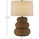 Mabrouka 29.5 inch 150 watt Dark Brown Table Lamp Portable Light