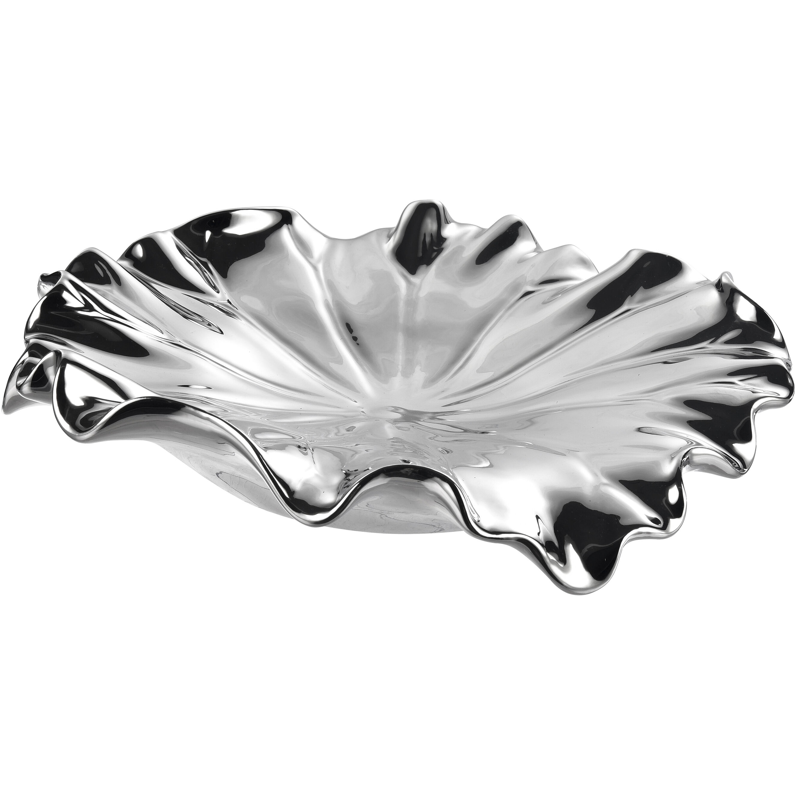 Petal Silver Dimensional Wall Art, Bowl
