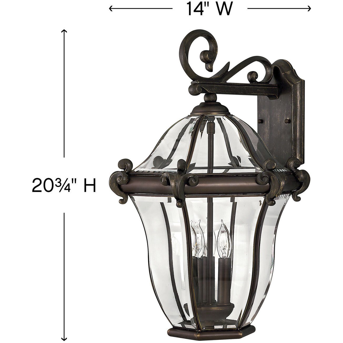 Estate Series San Clemente Outdoor Wall Mount Lantern, Medium