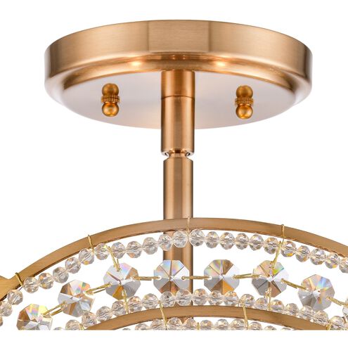 Anastasia 4 Light 15 inch Lacquered Gold Semi Flush Ceiling Light