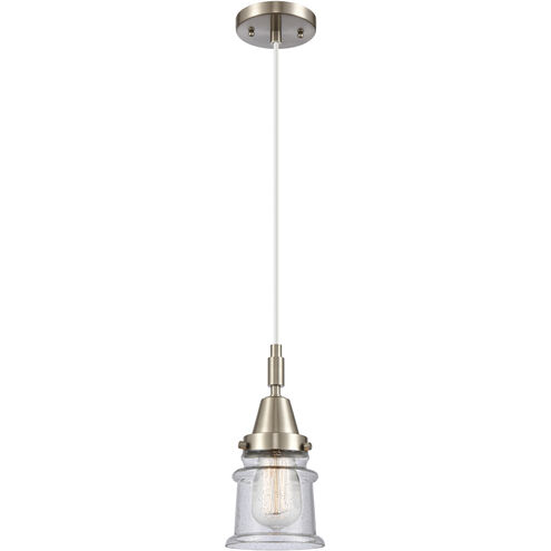 Downtown Urban Canton 1 Light 5.25 inch Brushed Satin Nickel Mini Pendant Ceiling Light in Seedy