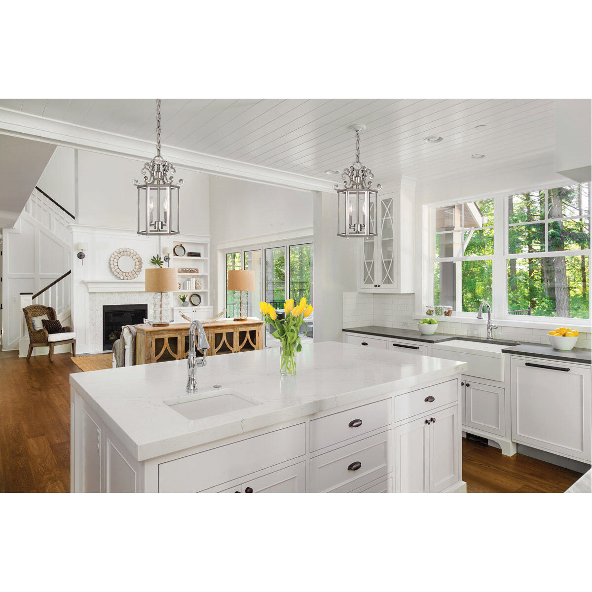 Spirit 2 Light 10 inch Pewter Foyer Light Ceiling Light