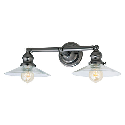 Union Square Ashbury 2 Light 20 inch Gun Metal Bathroom Wall Sconce Wall Light