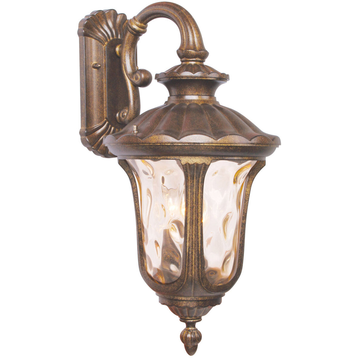 Livex Lighting 7657 50 Oxford Outdoor Wall Lantern in Moroccan Gold
