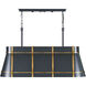 Brasserie 4 Light 42 inch Blackened Zinc and Heritage Bronze Linear Pendant Ceiling Light