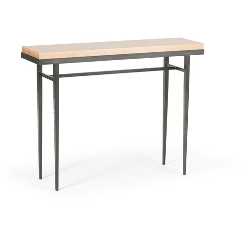 Wick 42 X 11.5 inch Natural Iron Console Table in Maple Natural
