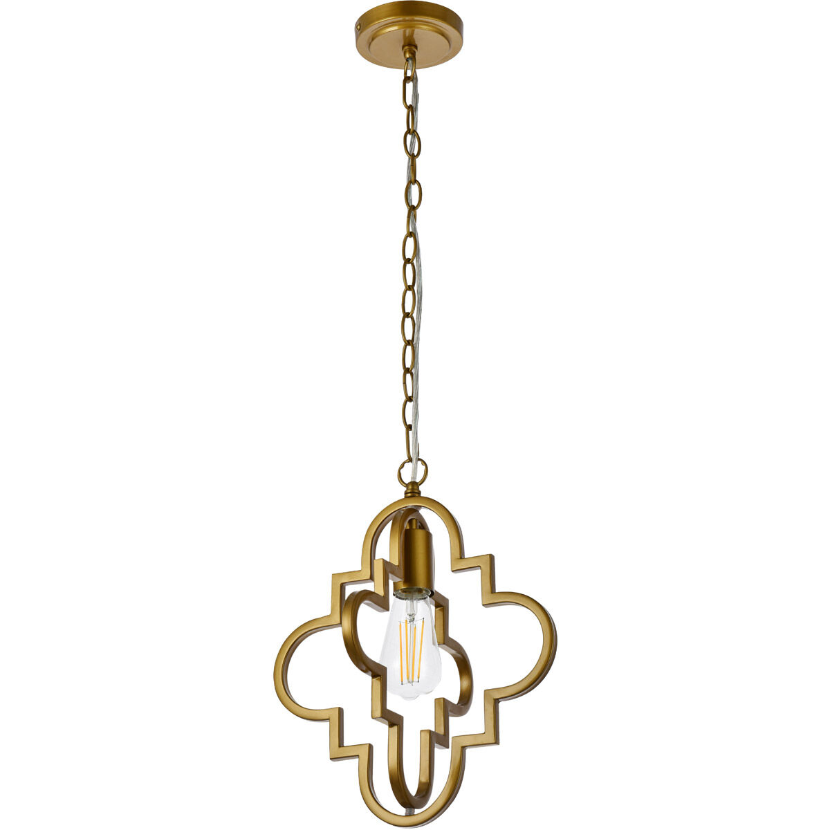 Sandara 1 Light 11 inch Brass Pendant Ceiling Light