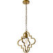 Sandara 1 Light 11 inch Brass Pendant Ceiling Light