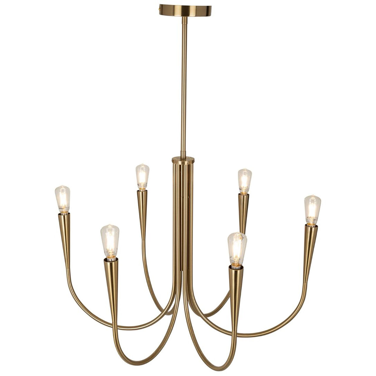 Bronte LED 24.5 inch Brass Chandelier Ceiling Light
