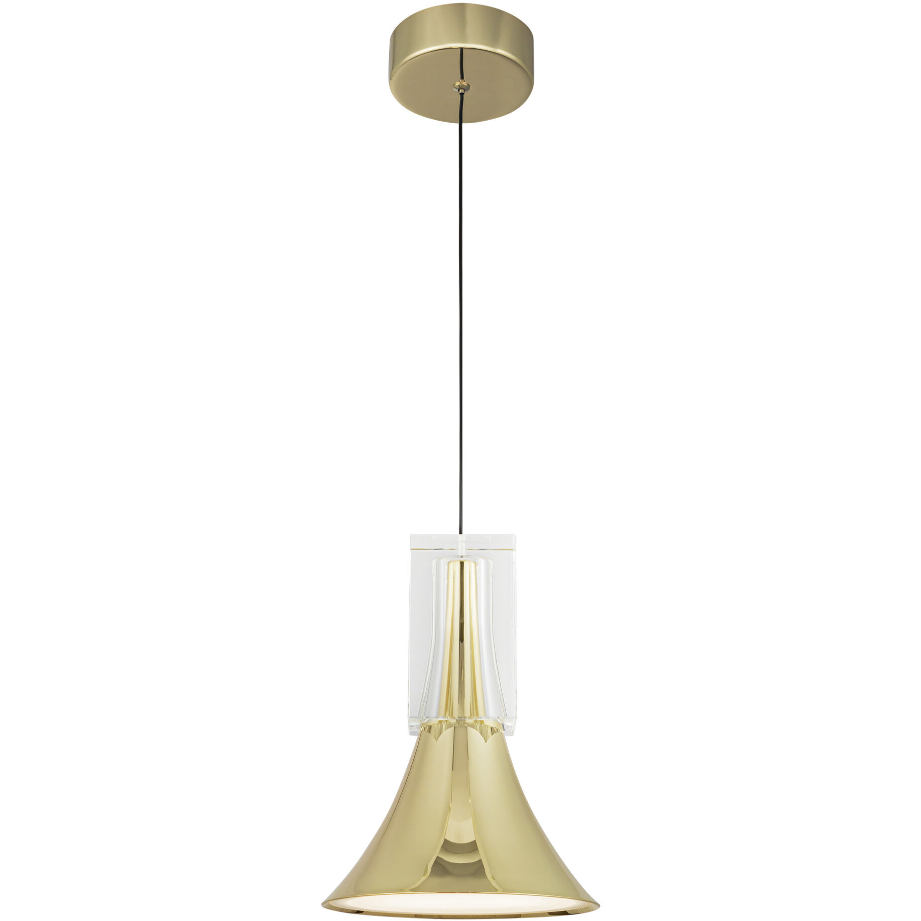 Floe Pendant Ceiling Light in Metallic Brass