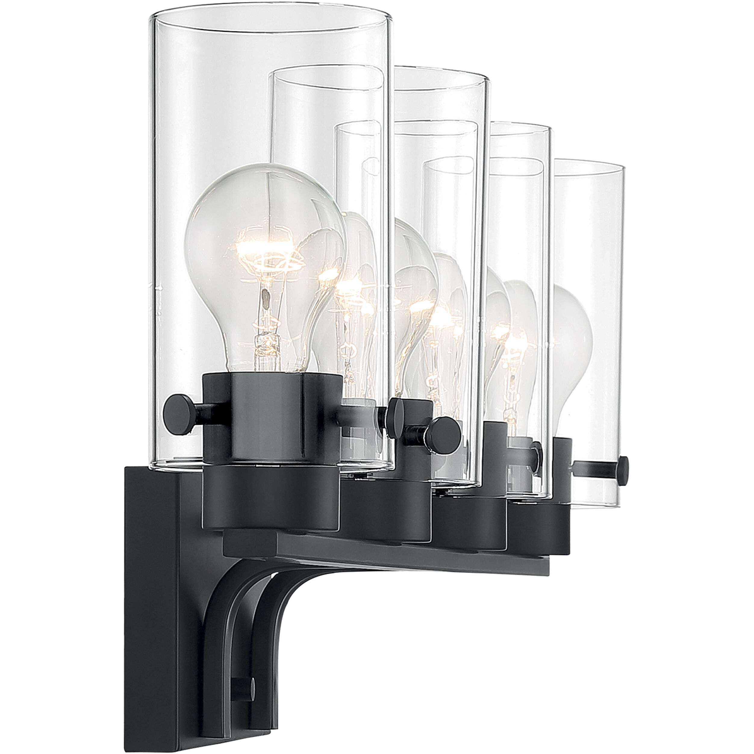 Sommerset 4 Light 30 inch Matte Black Vanity Light Wall Light