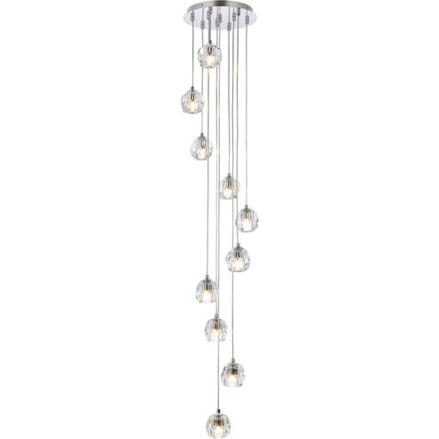 Eren 10 Light 11 inch Chrome Pendant Ceiling Light