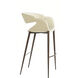 Luna 40.55 inch Light Beige and Walnut Bar Stool