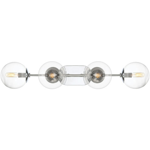 Welton 4 Light 32 inch Chrome Bath Light Wall Light