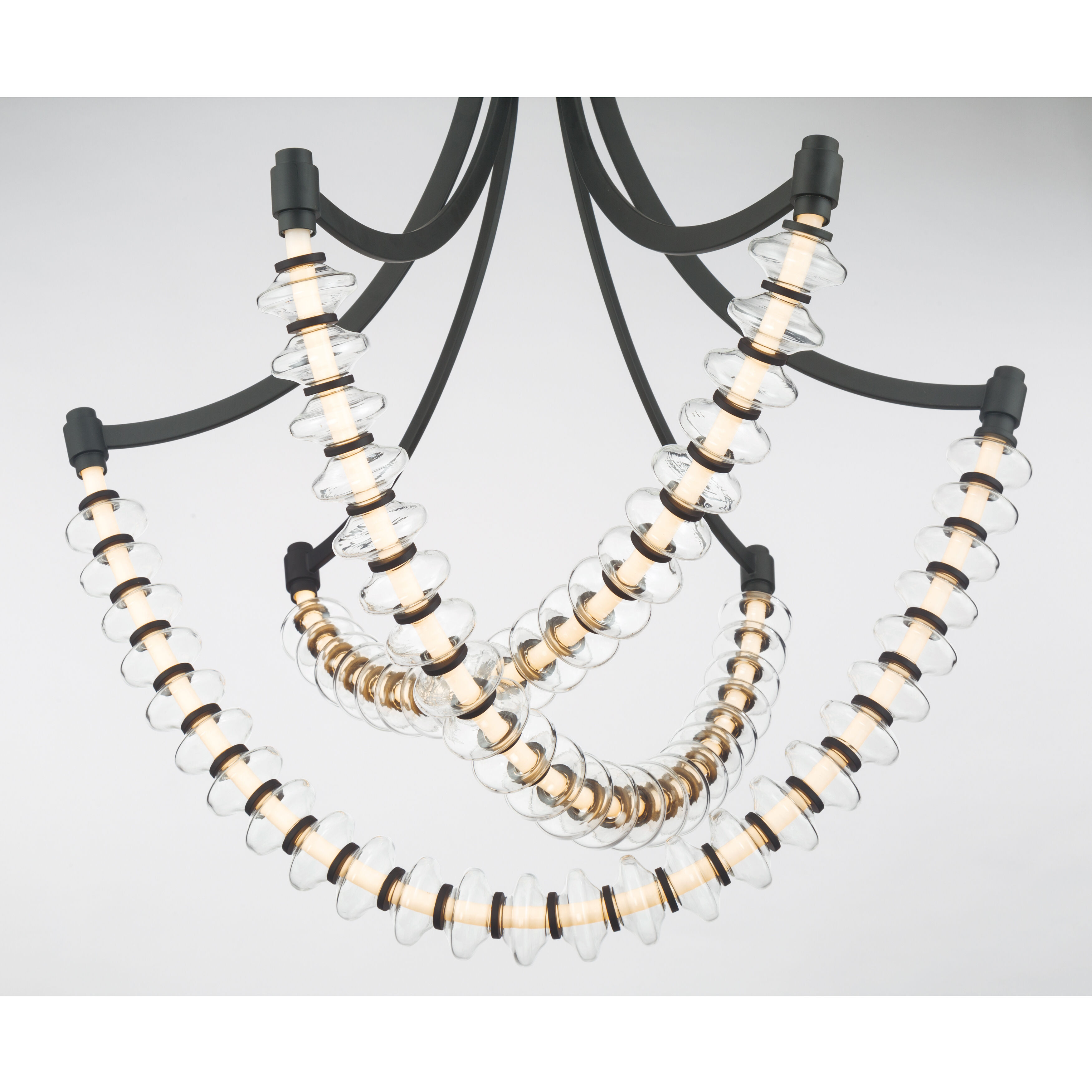 Pearl LED 29.25 inch Dark Matte Black Chandelier Ceiling Light