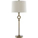 Germaine 34 inch 150 watt Antique Brass Table Lamp Portable Light