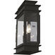 Princeton 3 Light 15 inch Black Outdoor Wall Lantern