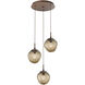 Aster LED LED Burnished Bronze Chandelier Ceiling Light, Round Multi-Pendant