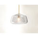 Deuce LED 7.75 inch Satin Brass Single Pendant Ceiling Light