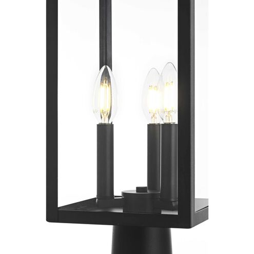Carlisle 3 Light 22 inch Black Outdoor Post Light