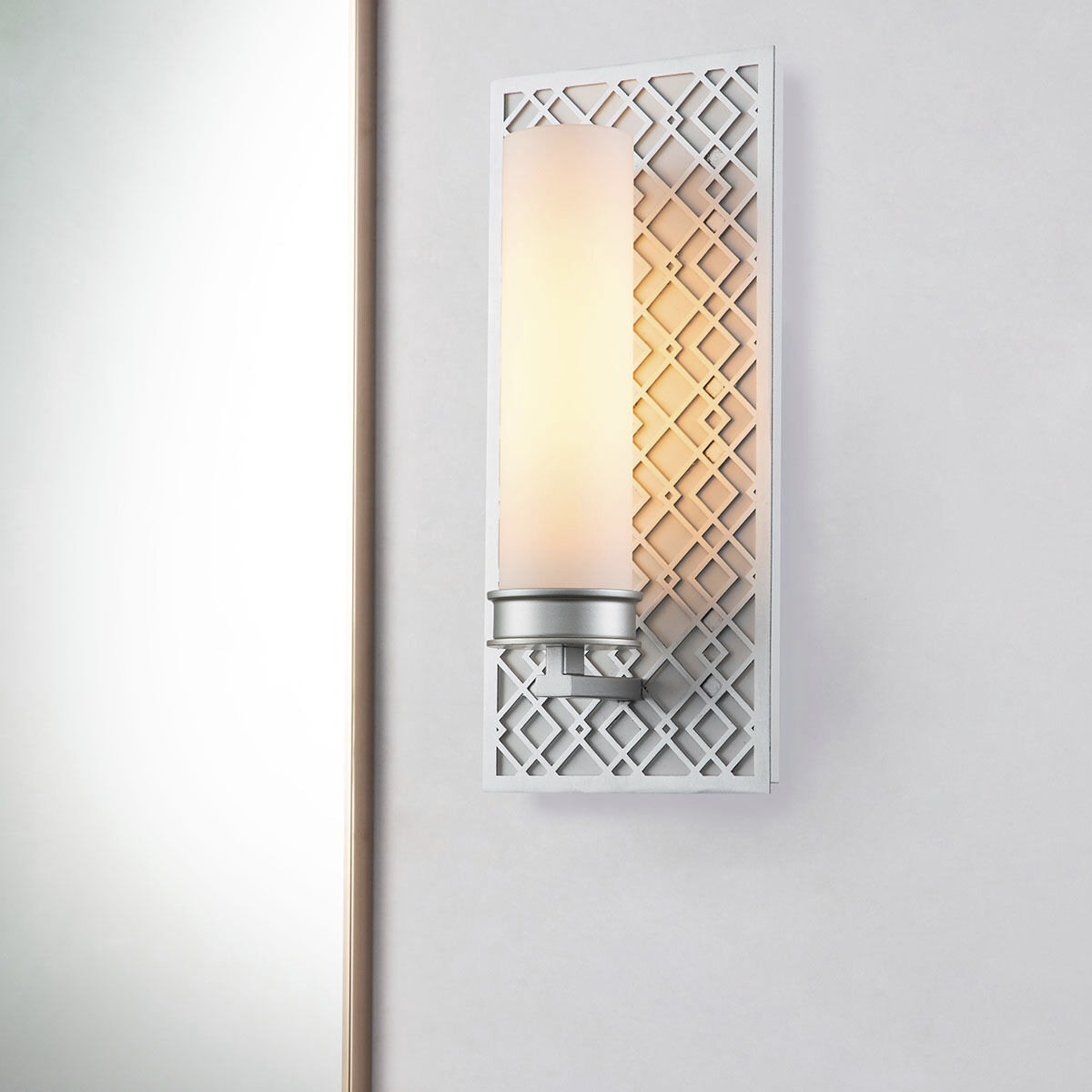 Ziggy 1 Light 6 inch Laquered Silver Bath Bar Wall Light