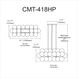 Comet 10 Light 41 inch Smoke with Polished Chrome Horizontal Pendant Ceiling Light