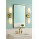 Gio Sconce Wall Light in Lacquered Brass, Large