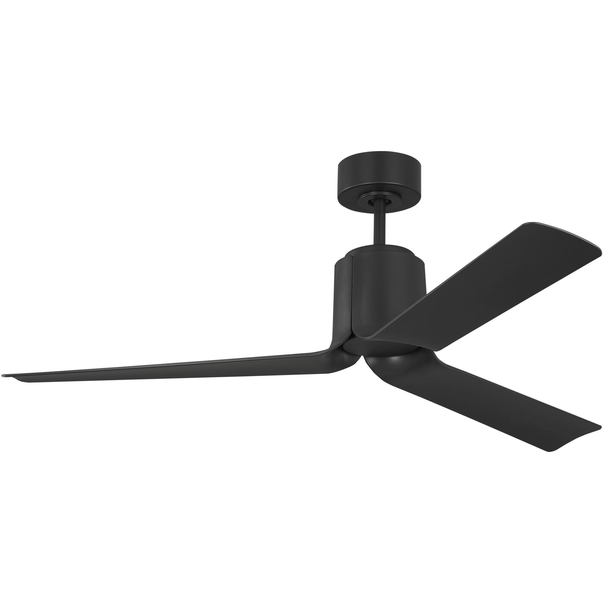 Peel 52 inch Midnight Black with Midnight Black ABS Blades Indoor/Outdoor Smart Ceiling Fan