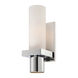 Pillar 1 Light 5 inch Chrome Wall Sconce Wall Light