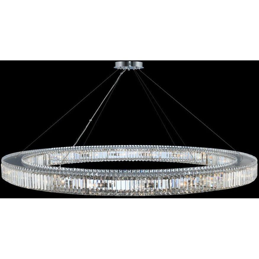 Rondelle 20 Light 72 inch Chrome Pendant Ceiling Light