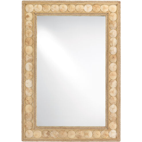 Buko 50.5 X 35.5 inch Straw/Natural Abaca Rope/Coco Shell/Mirror Mirror
