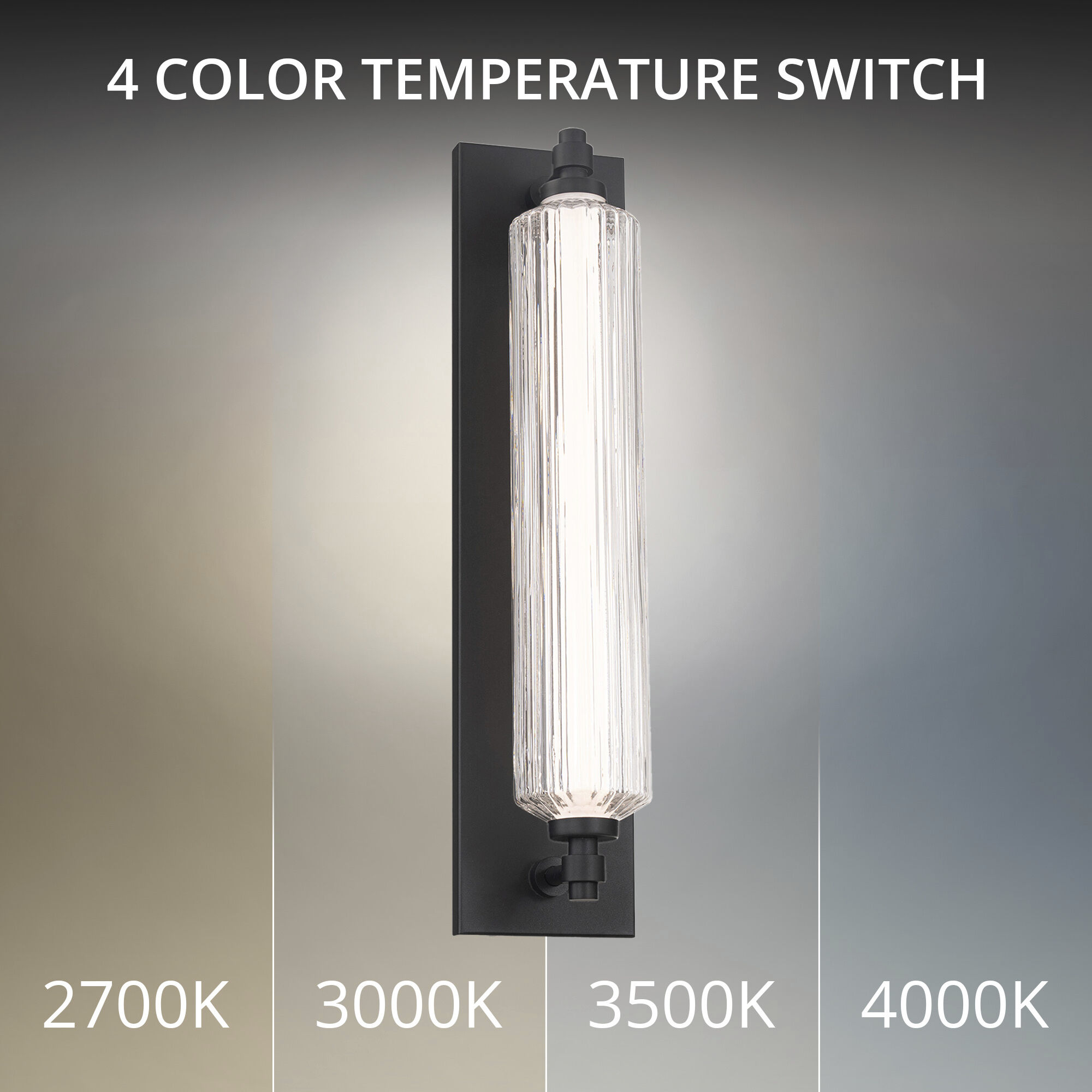Portos LED 25 inch Black Outdoor Wall Light, dweLED