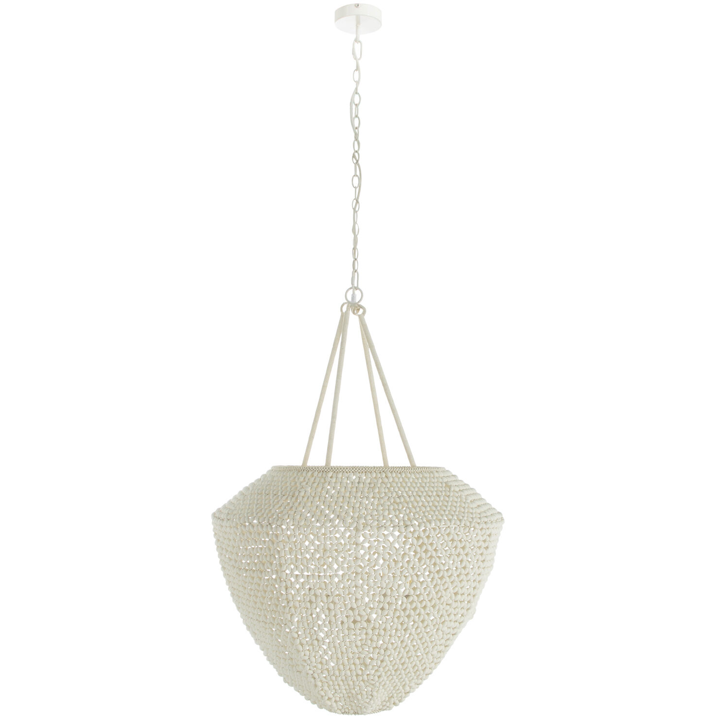 Rita 4 Light 34 inch Winter White / Natural Pendant Ceiling Light