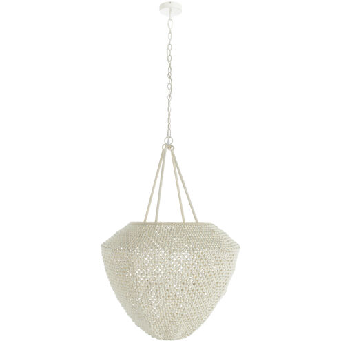 Rita 4 Light 34 inch Winter White / Natural Pendant Ceiling Light