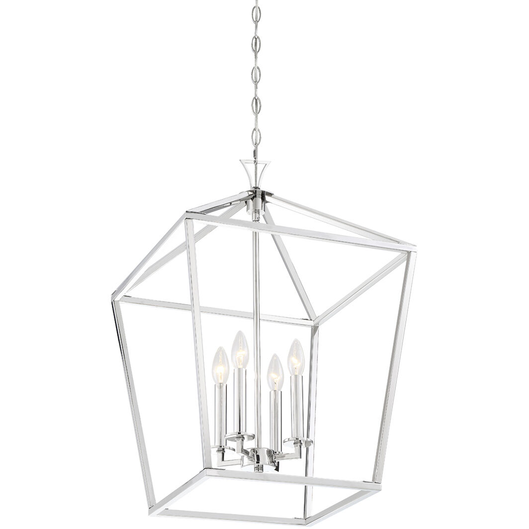 Townsend 4 Light 17 inch Polished Nickel Pendant Ceiling Light, Essentials