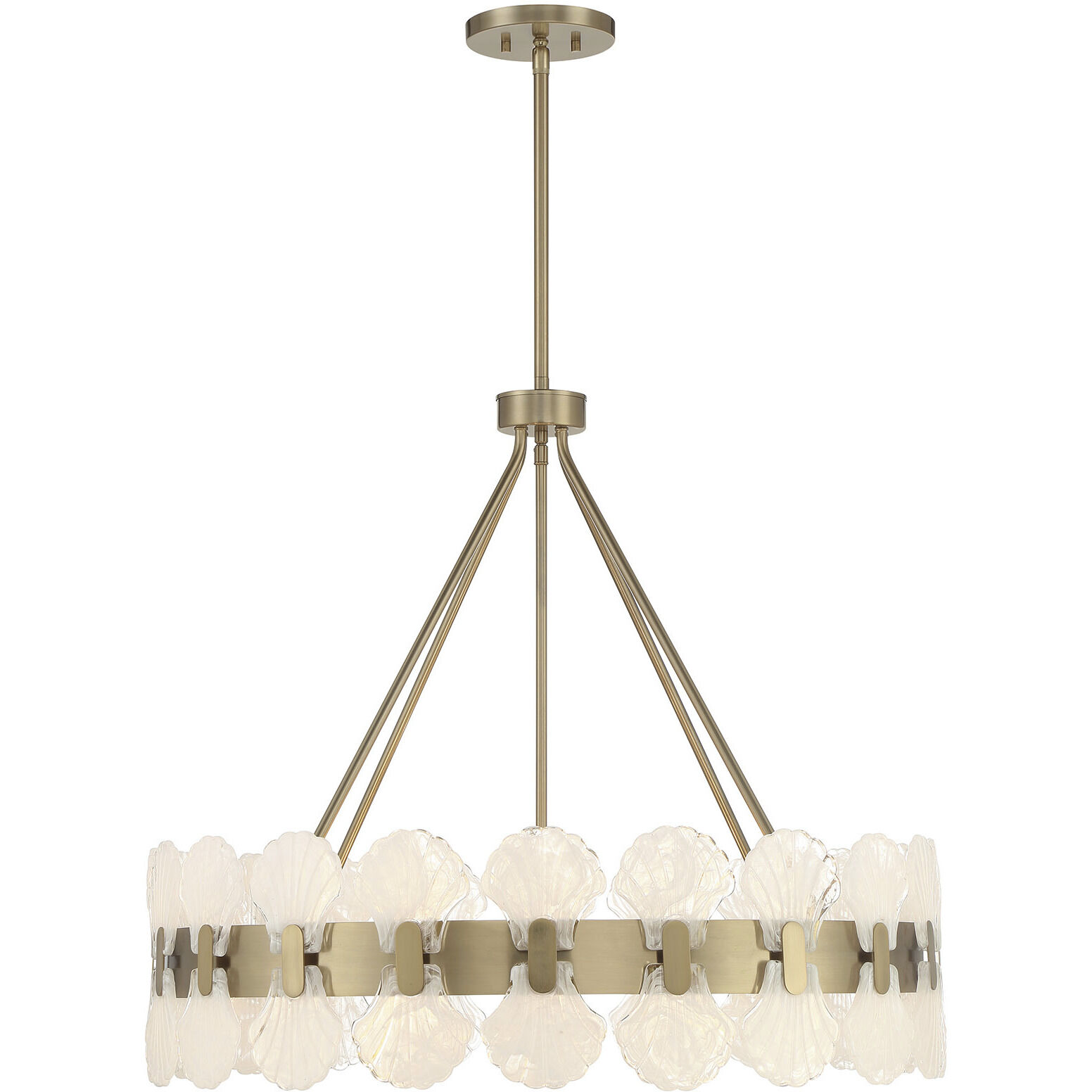 Bancroft 6 Light 30 inch Noble Brass Chandelier Ceiling Light