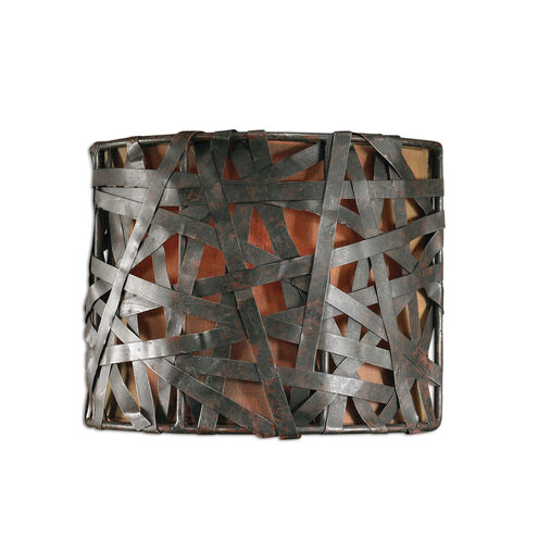 Naturals 1 Light 7 inch Aged Black Wall Sconce Wall Light