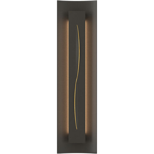 Gallery 3 Light 7.1 inch Dark Smoke ADA Sconce Wall Light in Amber