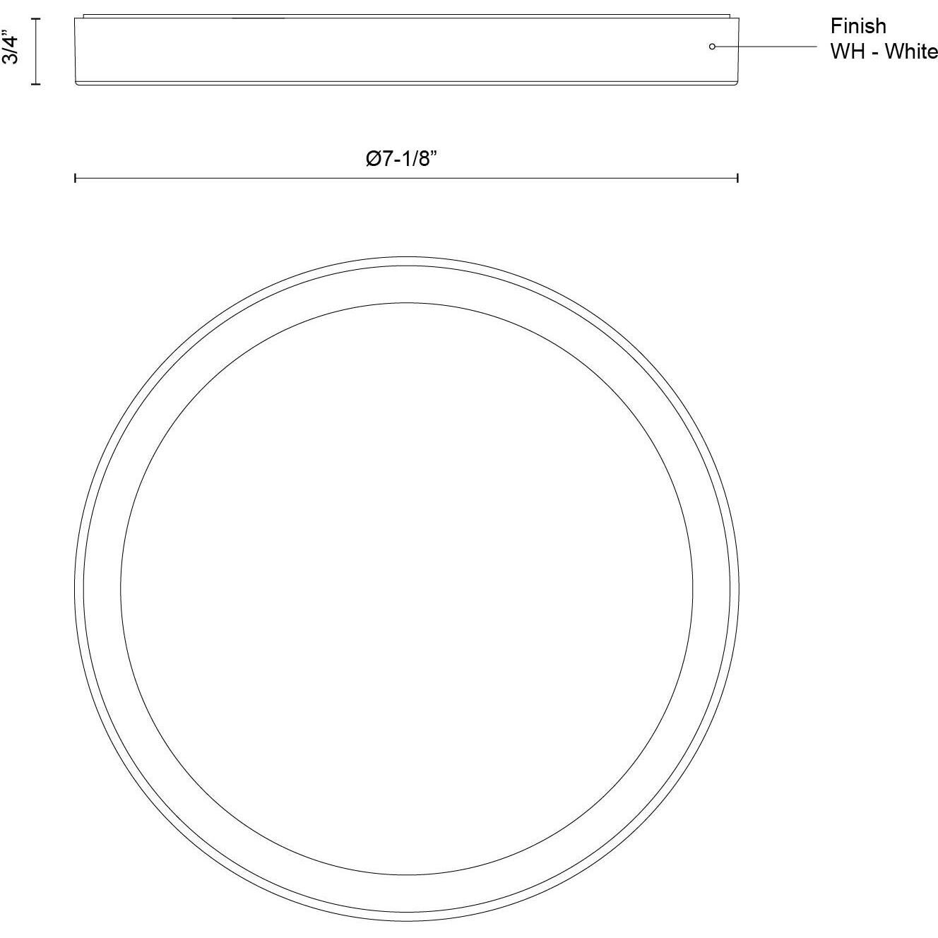 Mio LED 7.13 inch White Flush Mount Ceiling Light
