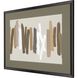 Abstract Collection Modern Rubbed Matte Espresso Wood With Honeycomb Embossing Framed Art